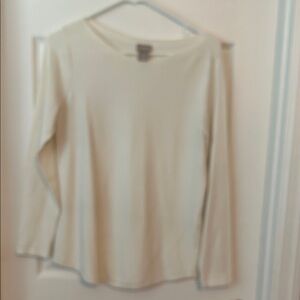 Chico's Soft Cream Long Sleeve Top